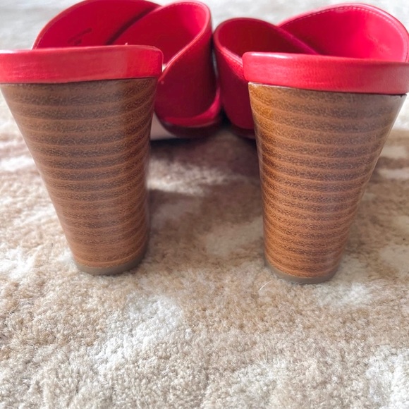 Kate Spade New York Felda Red Leather Mule Wrap Sandals Size 9m - Picture 7 of 13